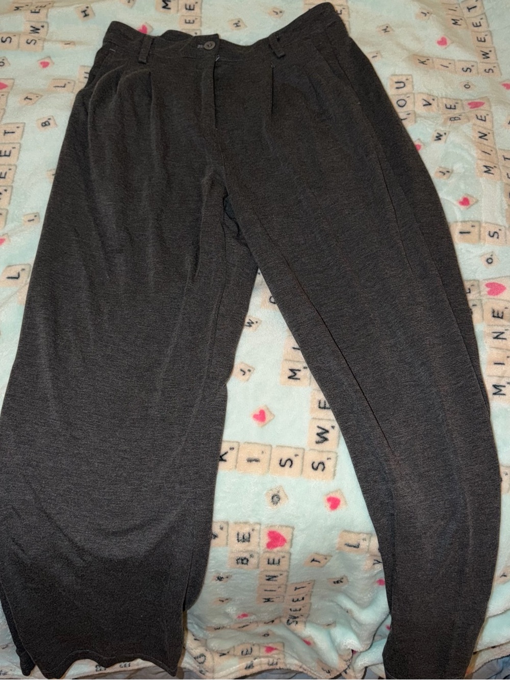 Women's Straight Leg Pants - Dark Charcoal Gray